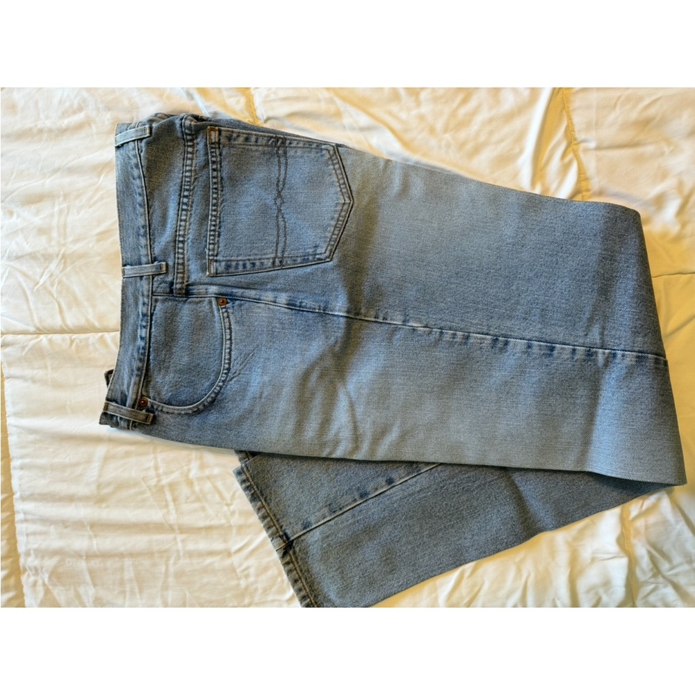 Lucky Brand Blue Straight-Leg Jeans with Classic Stitching